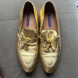 Ralph Lauren Collection gold tassel loafer